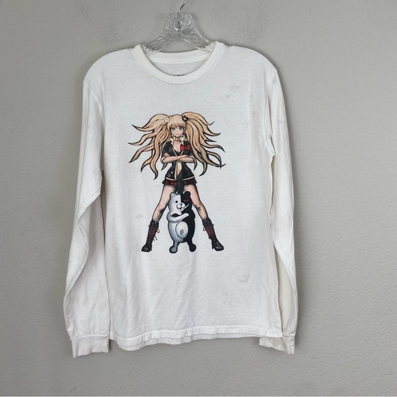 For Fans By Fans White Long Sleeve Japanese Anime Tee Shirt Small Unisex - Picture 4 of 6